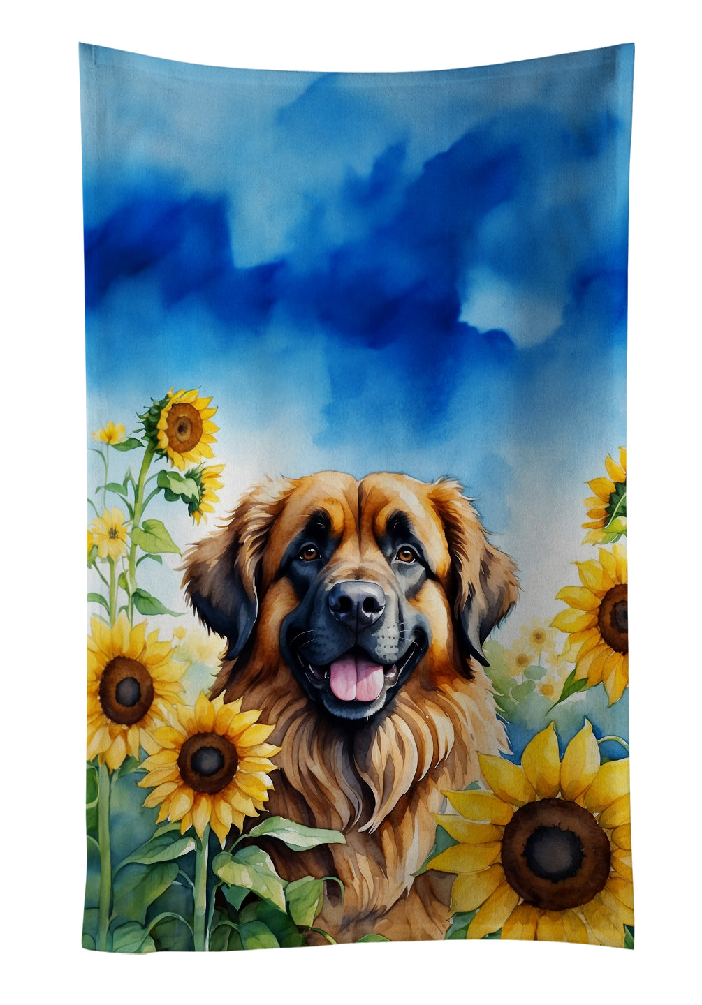 Buy this Leonberger in Sunflowers Kitchen Towel