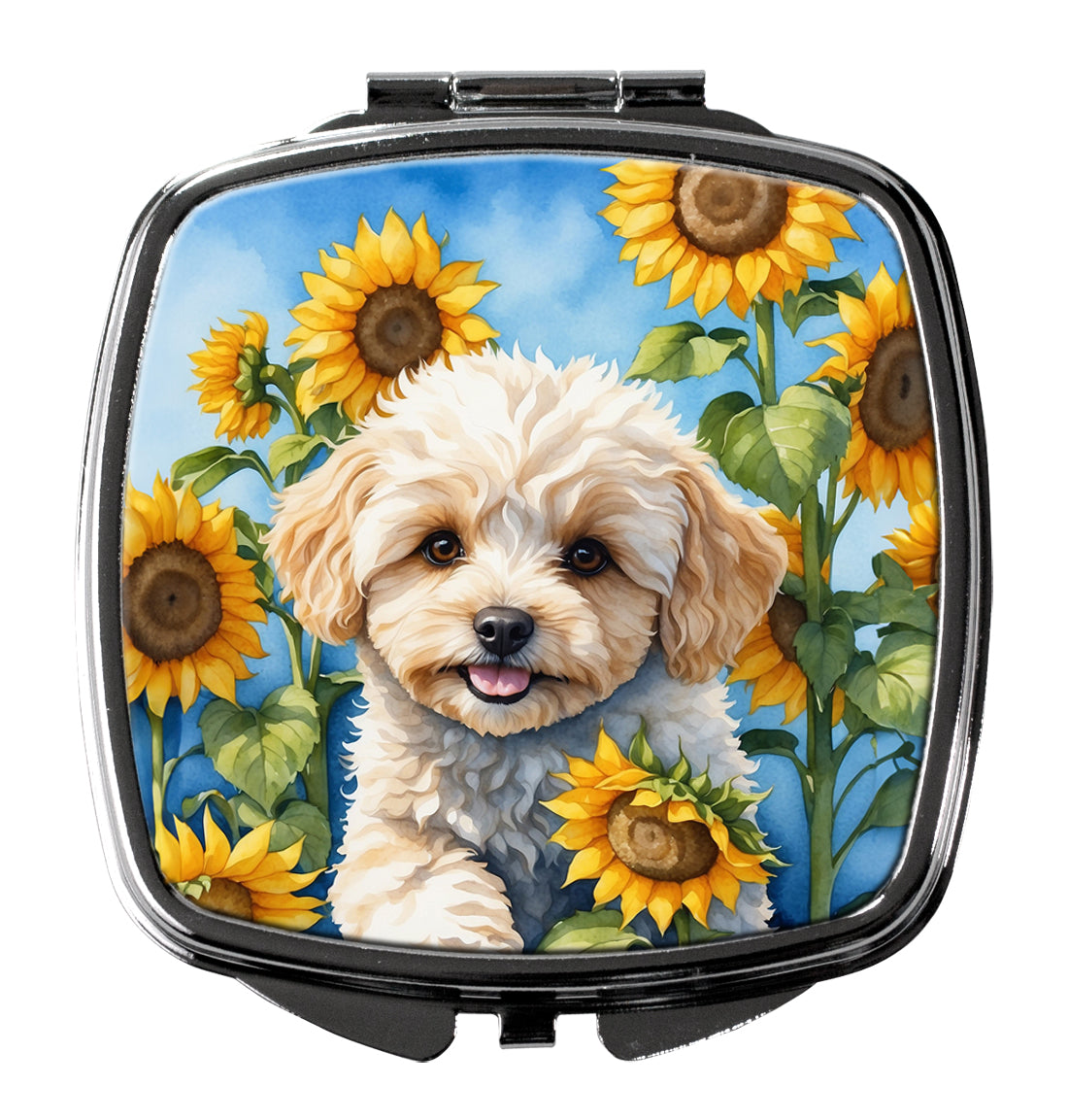 Buy this Maltipoo in Sunflowers Compact Mirror