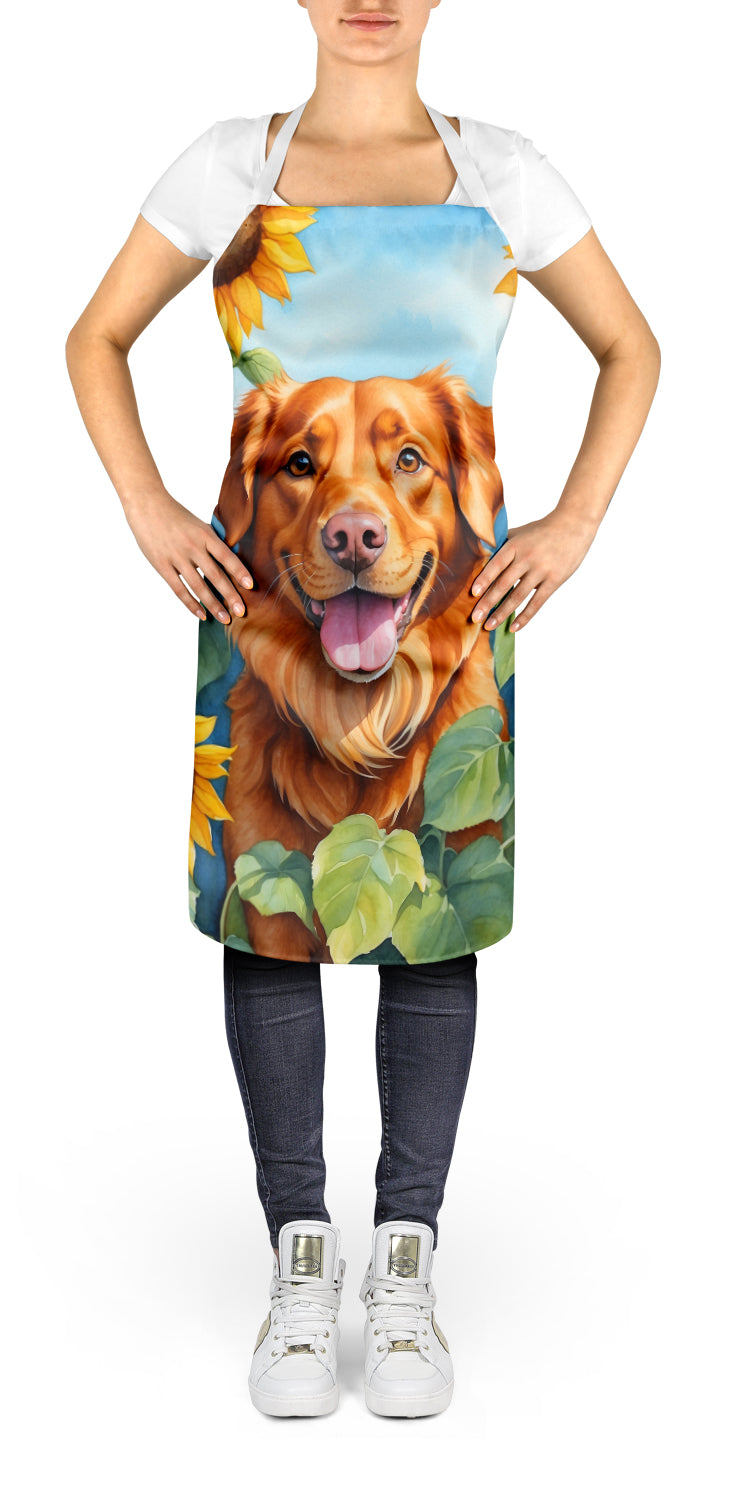 Nova Scotia Duck Toller in Sunflowers Apron