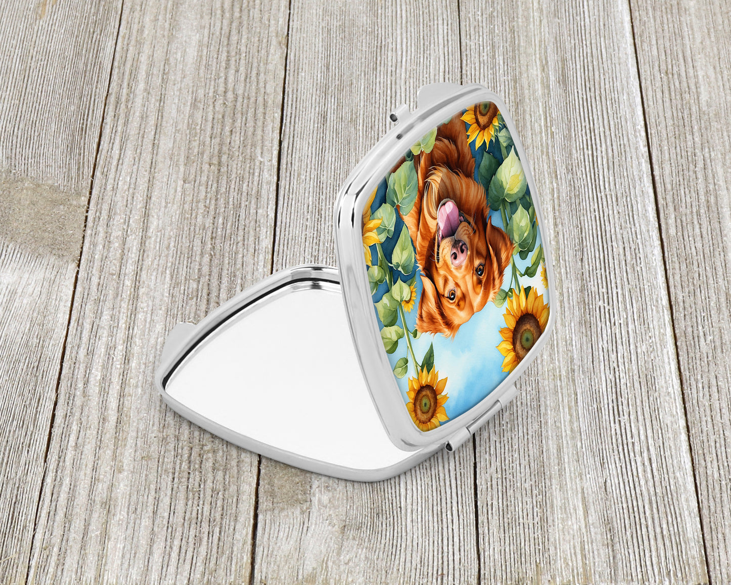 Nova Scotia Duck Toller in Sunflowers Compact Mirror