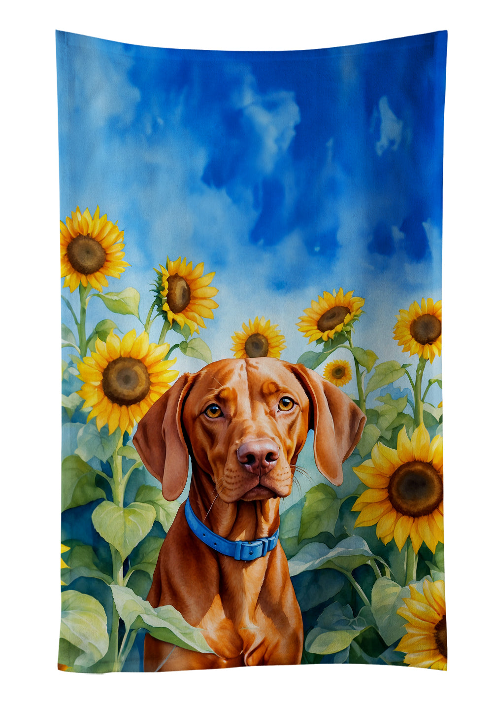 Buy this Vizsla in Sunflowers Kitchen Towel