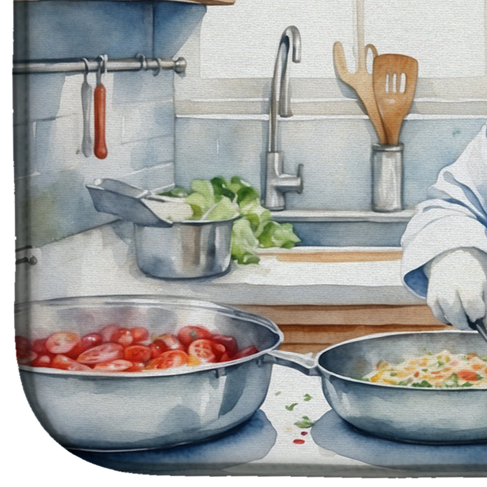 American Eskimo The Chef Dish Drying Mat