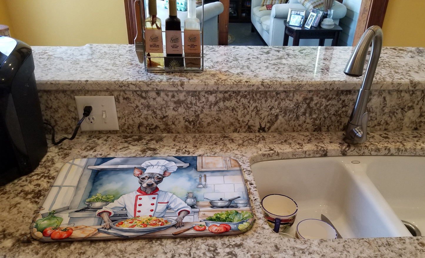 American Hairless Terrier The Chef Dish Drying Mat