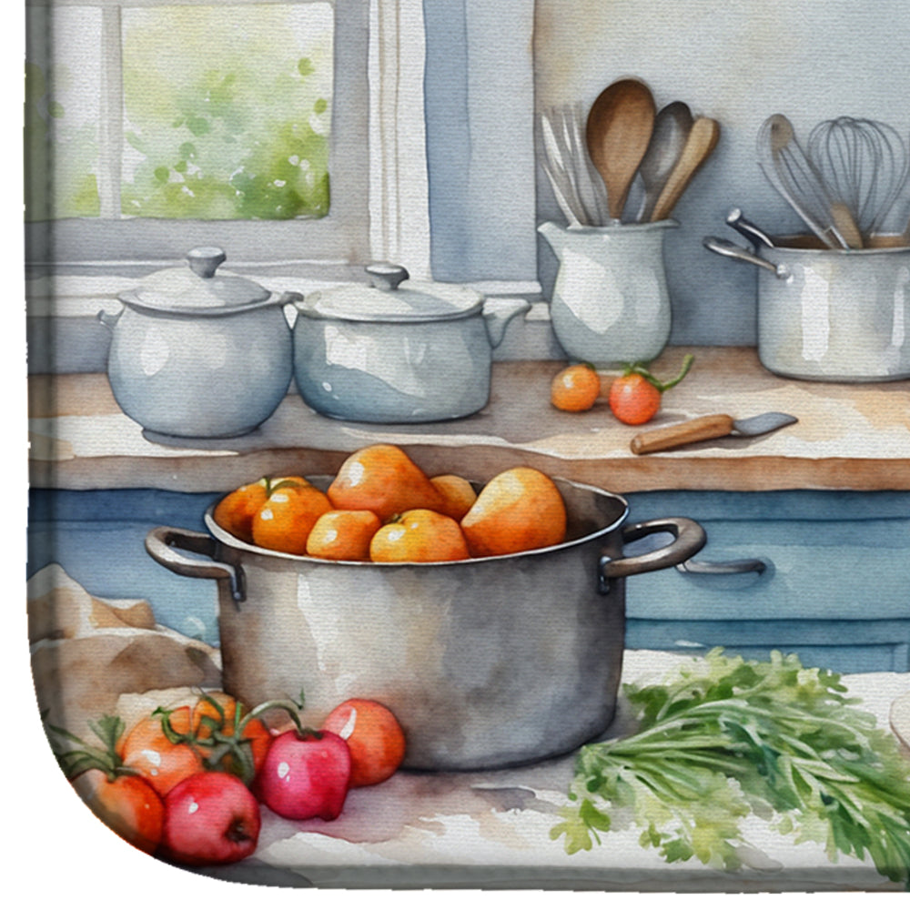 Bedlington Terrier The Chef Dish Drying Mat