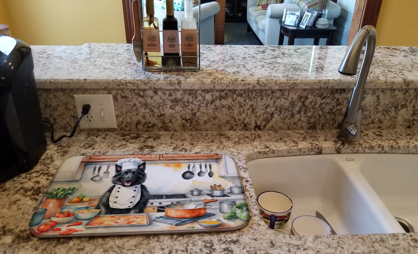 Belgian Sheepdog The Chef Dish Drying Mat