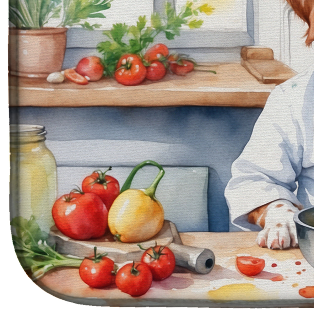 Brittany Spaniel The Chef Dish Drying Mat