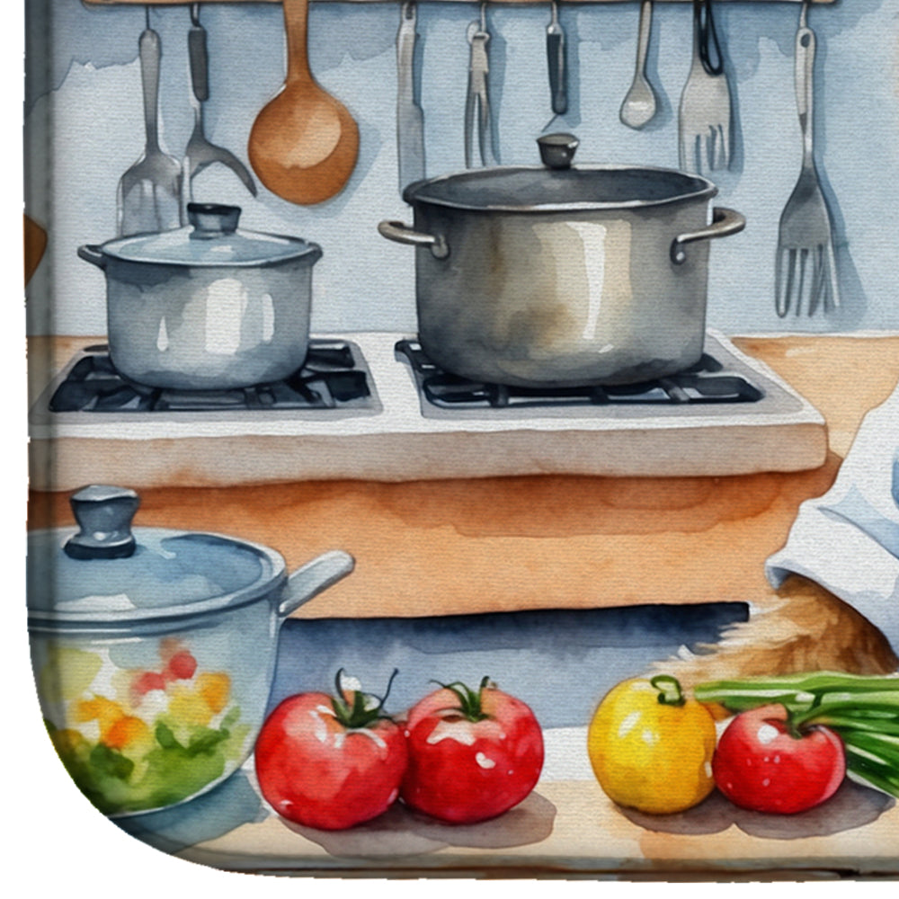 Cairn Terrier The Chef Dish Drying Mat