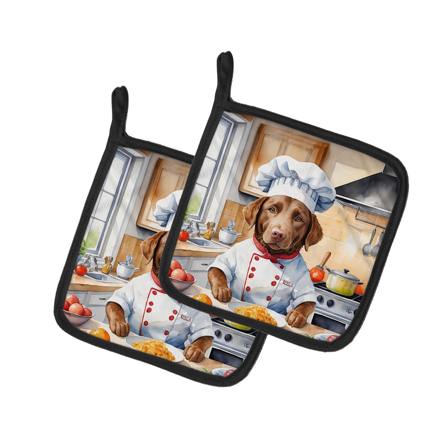 Buy this Chesapeake Bay Retriever The Chef Pair of Pot Holders