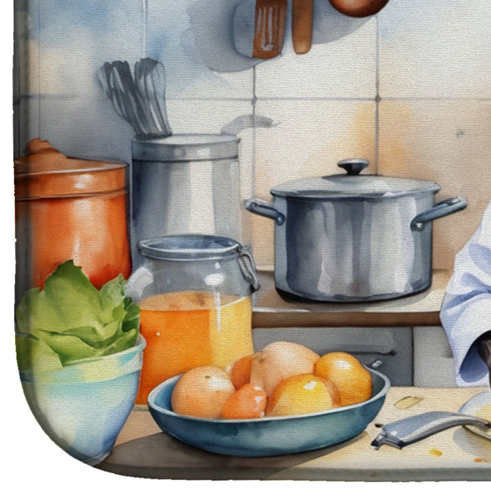 Chinese Crested The Chef Dish Drying Mat