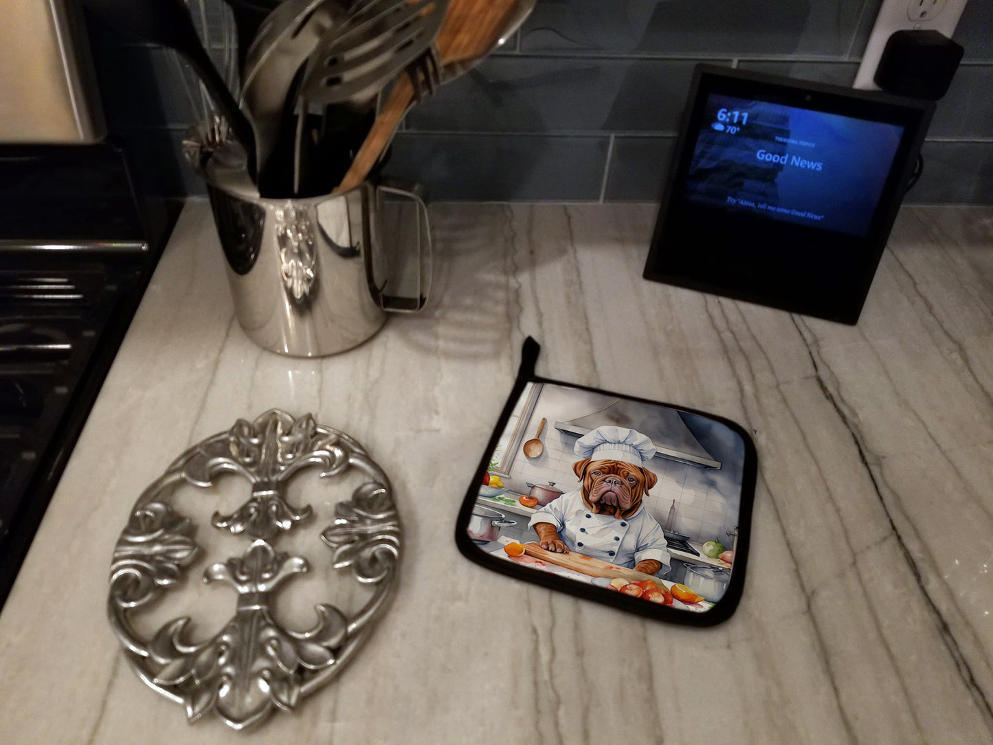 Dogue de Bordeaux The Chef Pair of Pot Holders