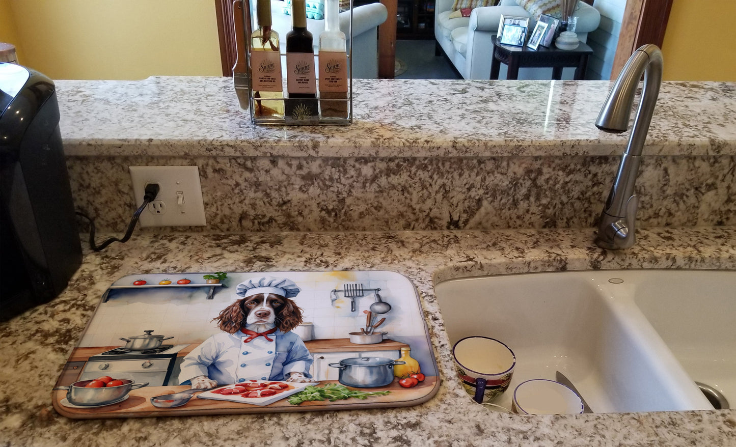 English Springer Spaniel The Chef Dish Drying Mat