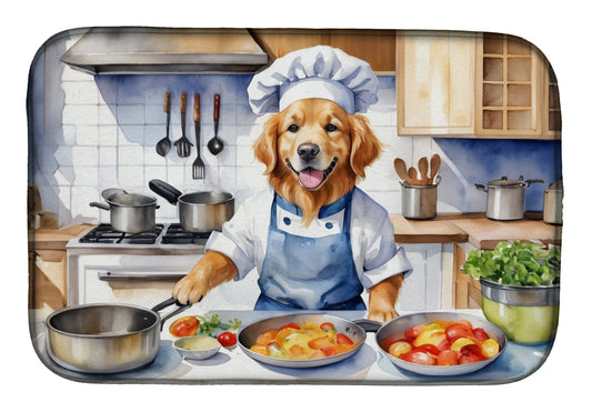 Buy this Golden Retriever The Chef Dish Drying Mat