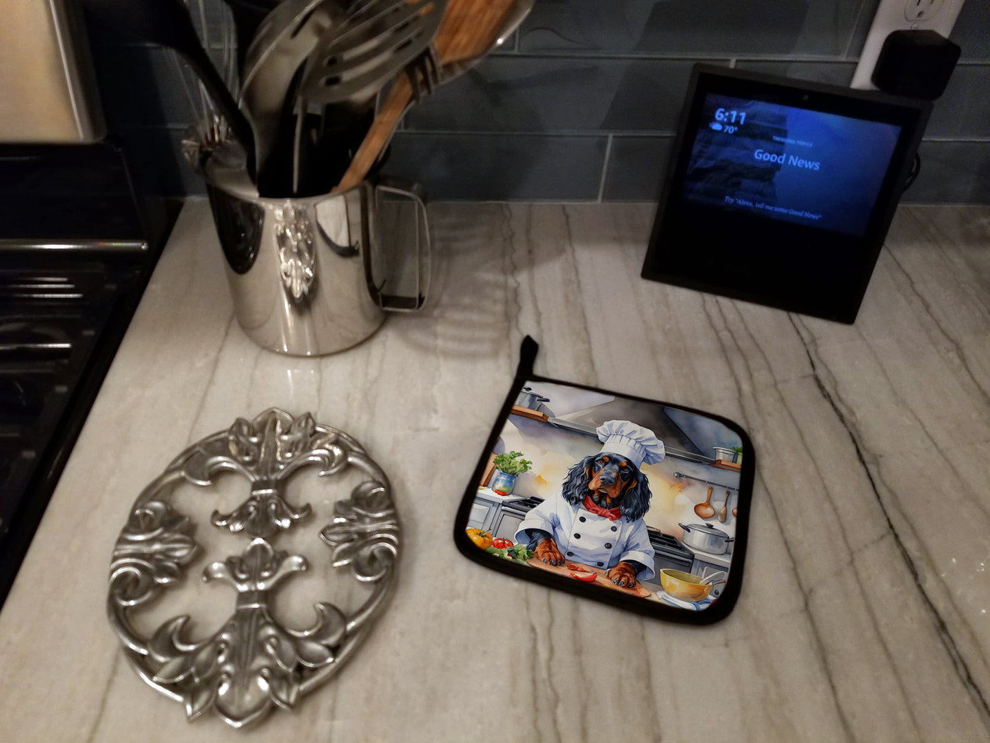 Gordon Setter The Chef Pair of Pot Holders