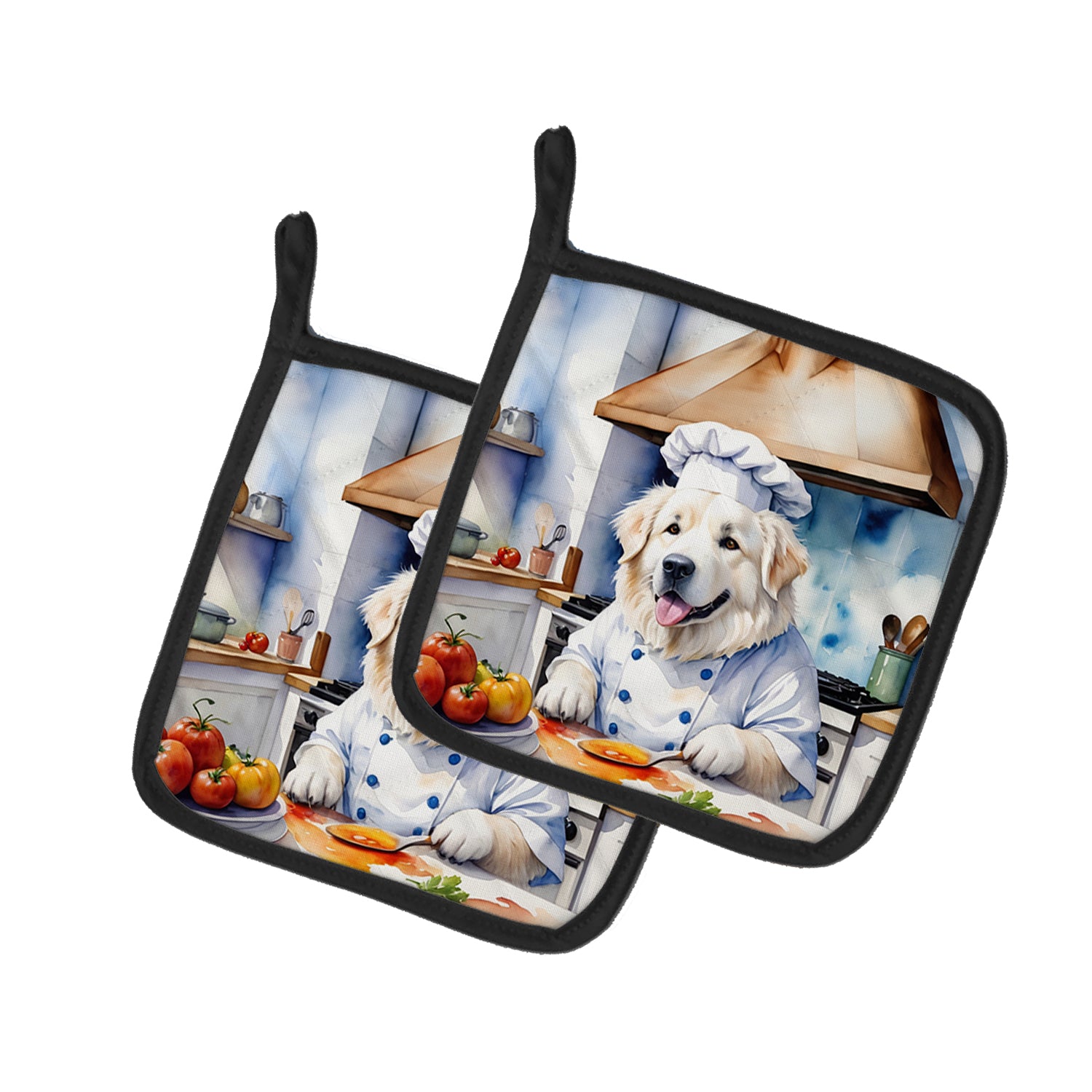 Buy this Great Pyrenees The Chef Pair of Pot Holders