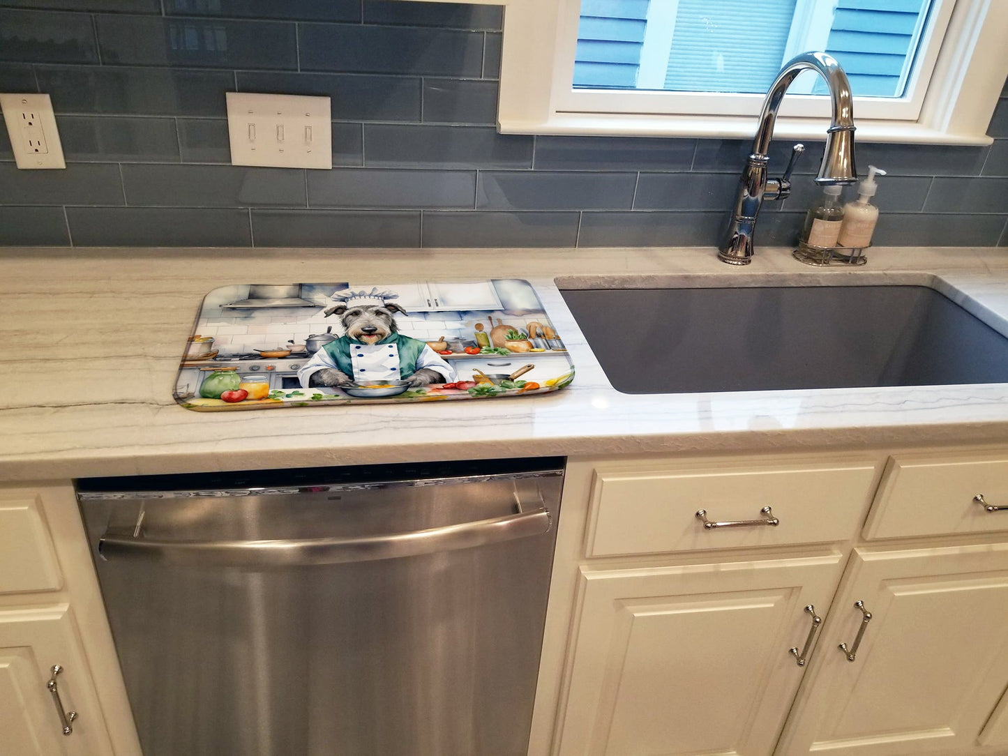Irish Wolfhound The Chef Dish Drying Mat
