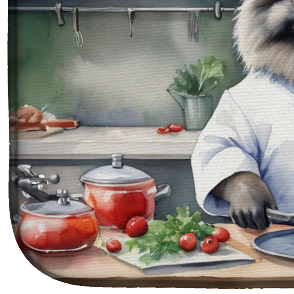 Keeshond The Chef Dish Drying Mat