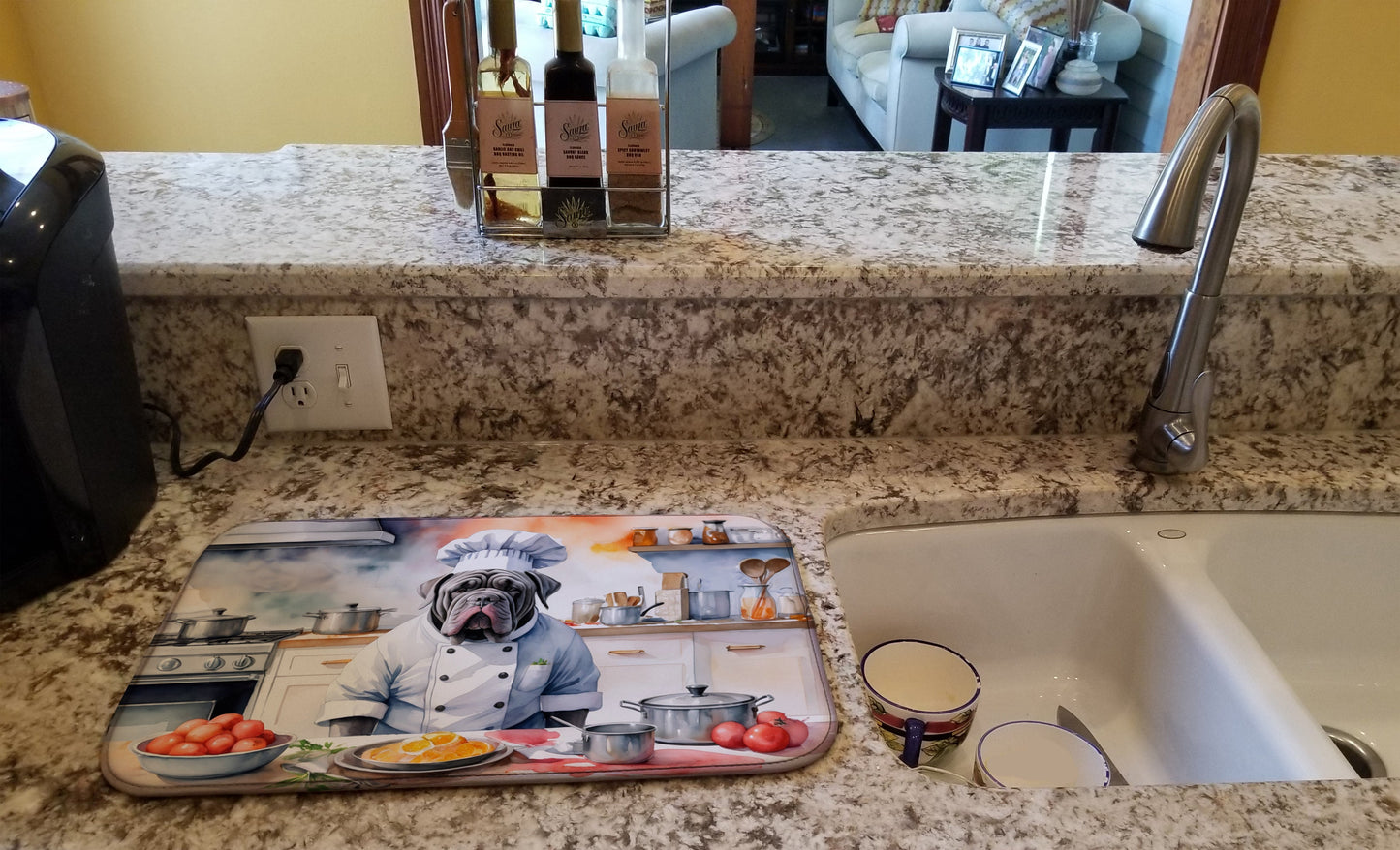 Neapolitan Mastiff The Chef Dish Drying Mat