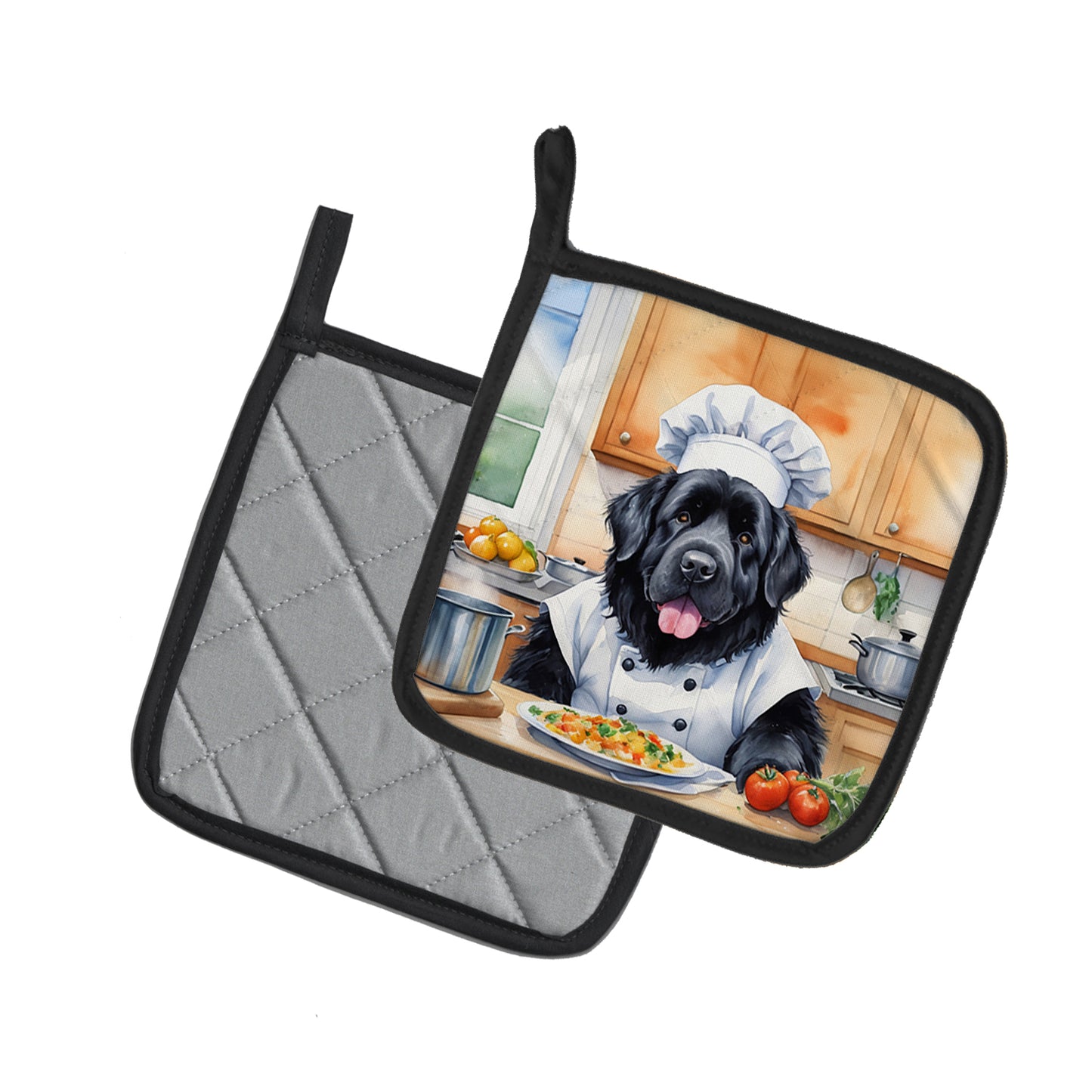 Newfoundland The Chef Pair of Pot Holders