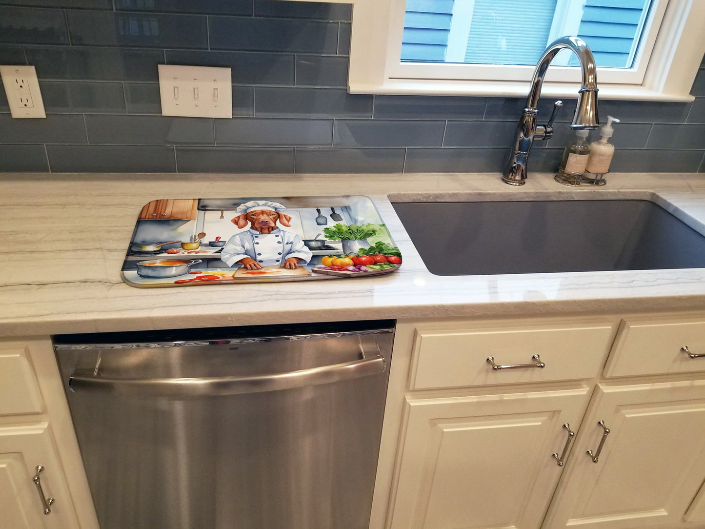 Vizsla The Chef Dish Drying Mat