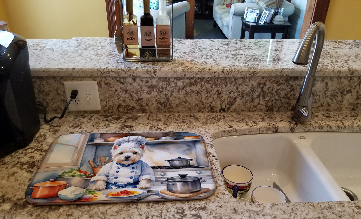 Westie The Chef Dish Drying Mat