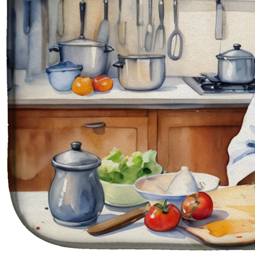 Wheaten Terrier The Chef Dish Drying Mat