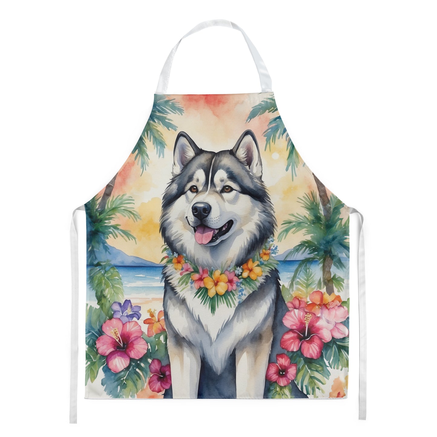 Buy this Alaskan Malamute Luau Apron