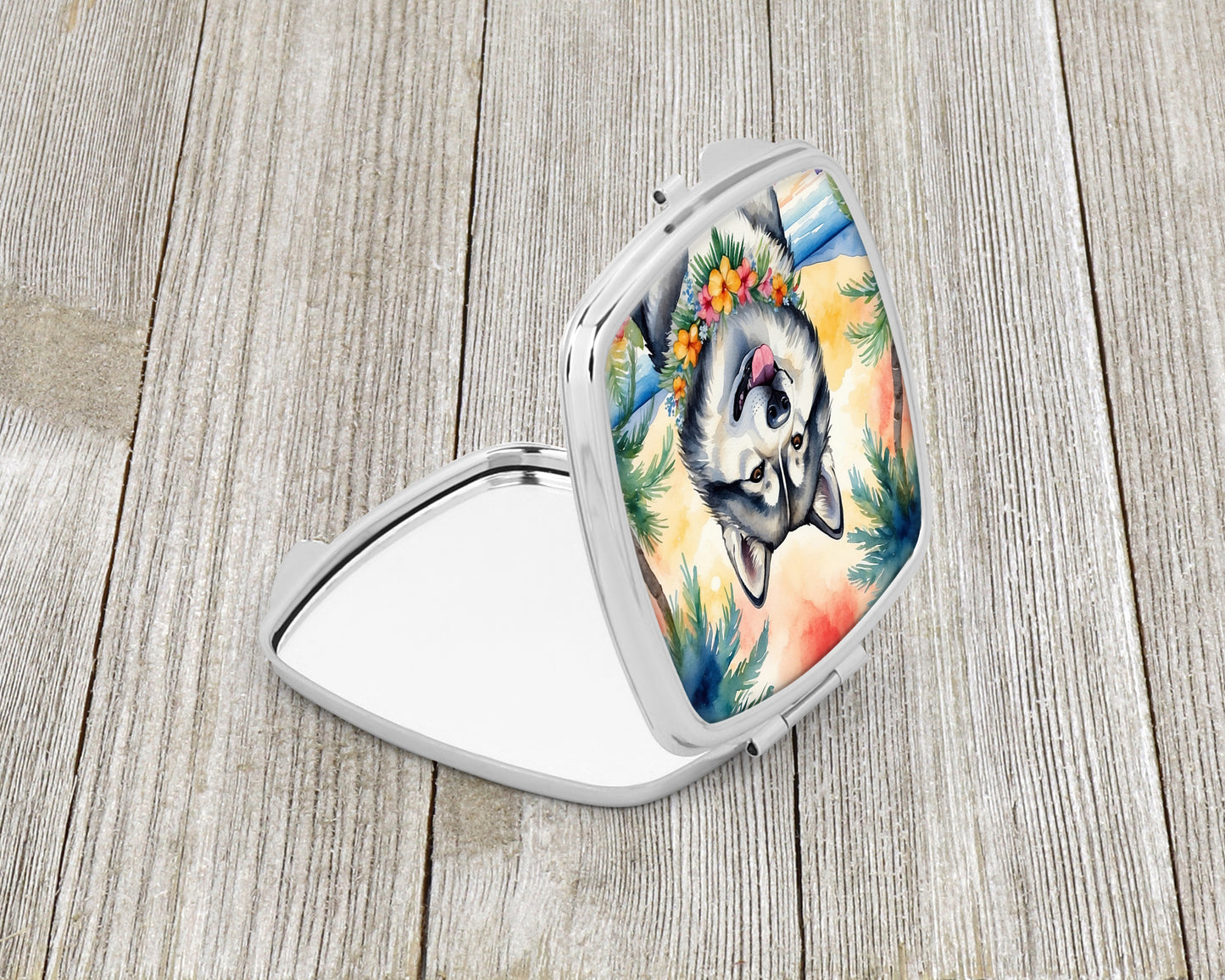 Alaskan Malamute Luau Compact Mirror