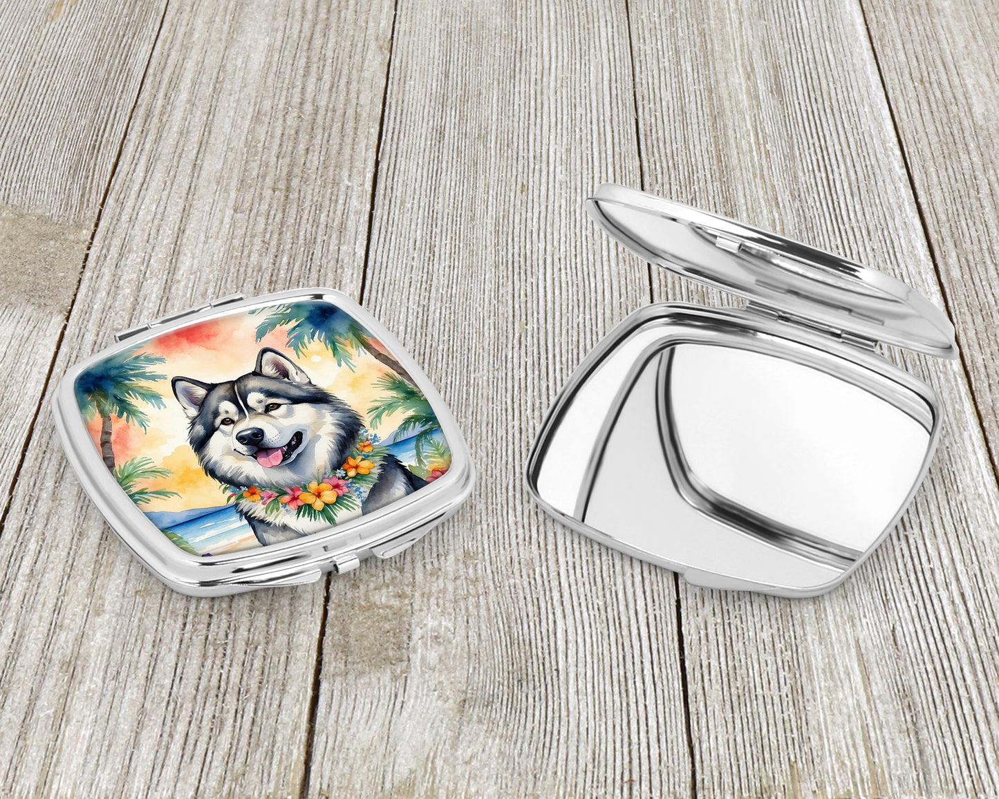 Alaskan Malamute Luau Compact Mirror