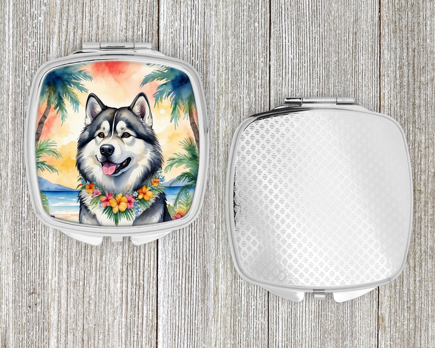 Alaskan Malamute Luau Compact Mirror