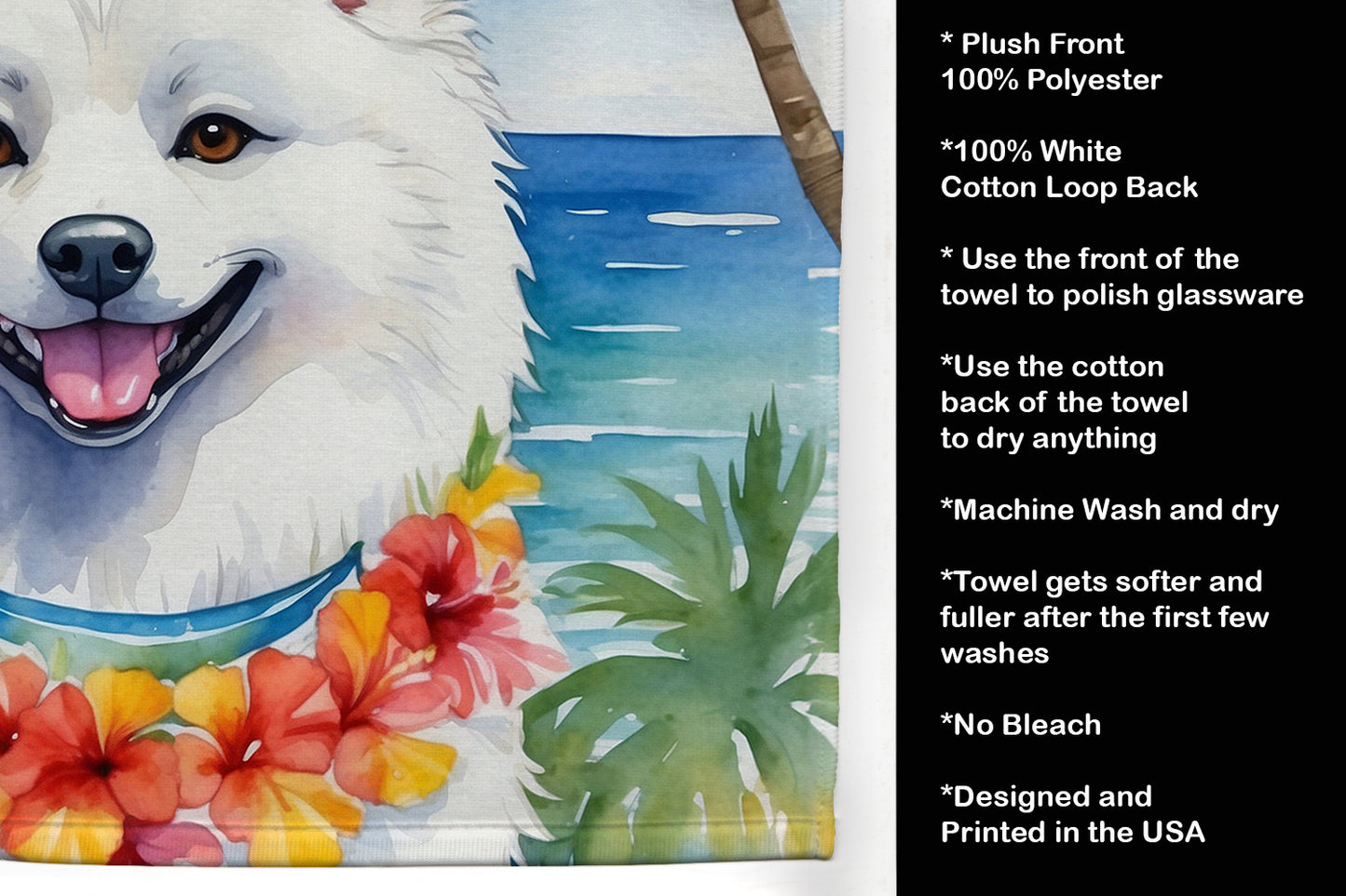 American Eskimo Luau Kitchen Towel