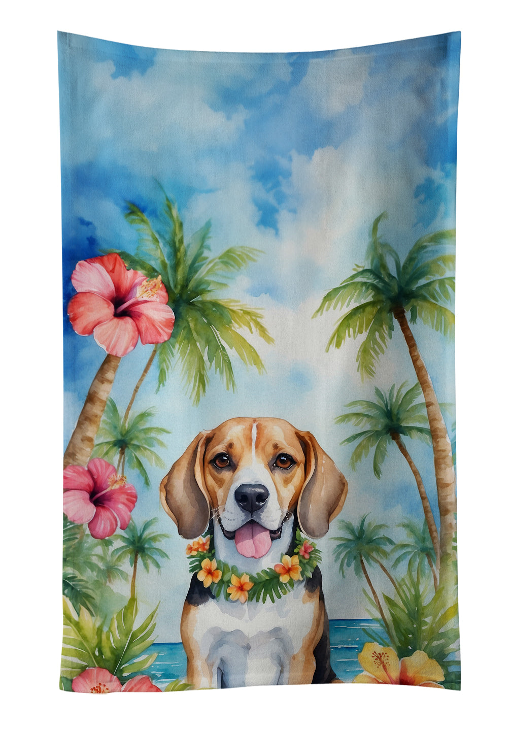 Buy this Beagle Luau Kitchen Towel