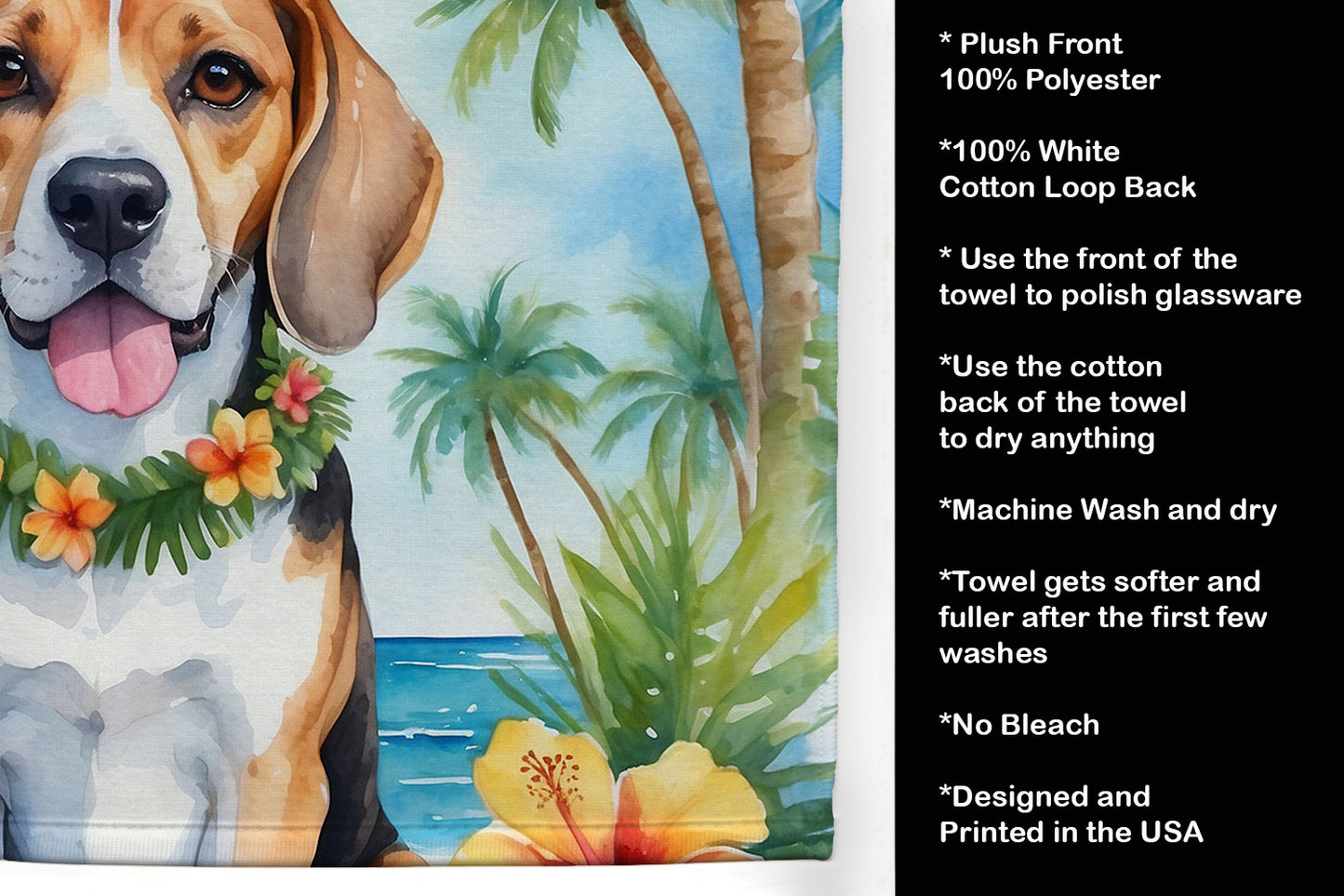 Beagle Luau Kitchen Towel