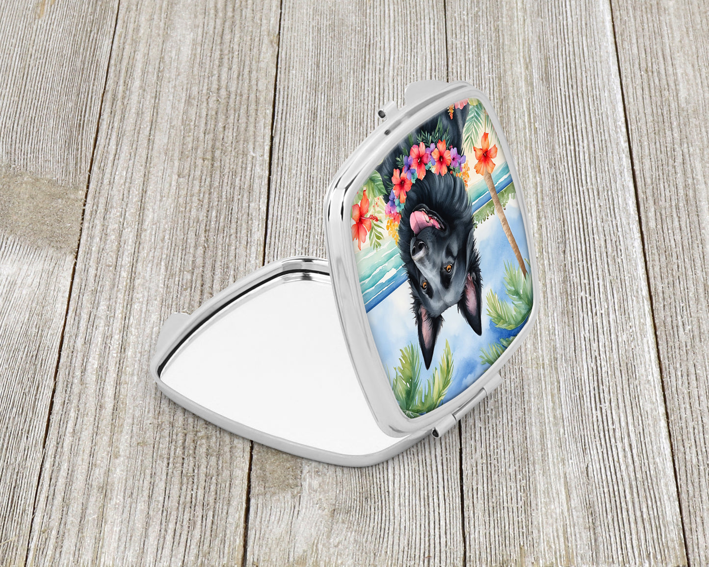 Belgian Sheepdog Luau Compact Mirror