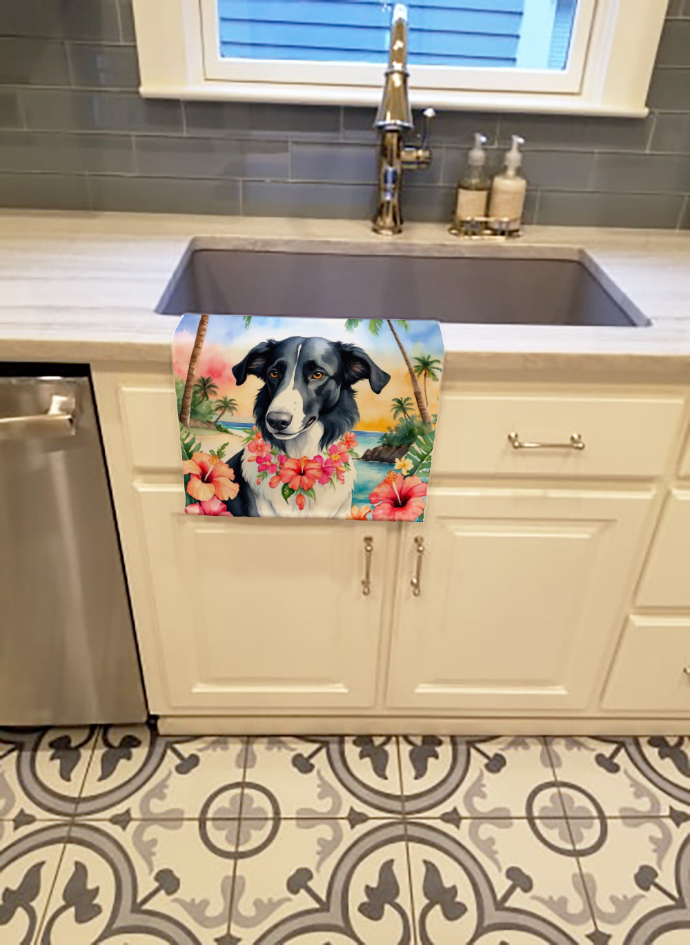 Borzoi Luau Kitchen Towel