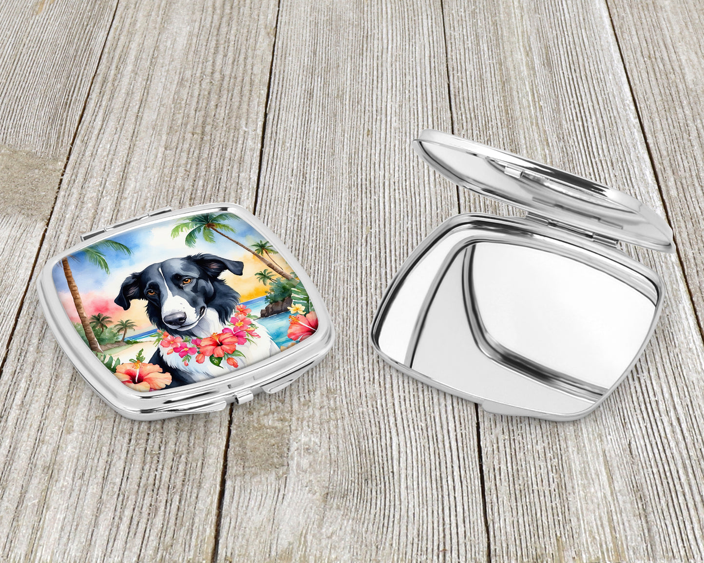 Borzoi Luau Compact Mirror