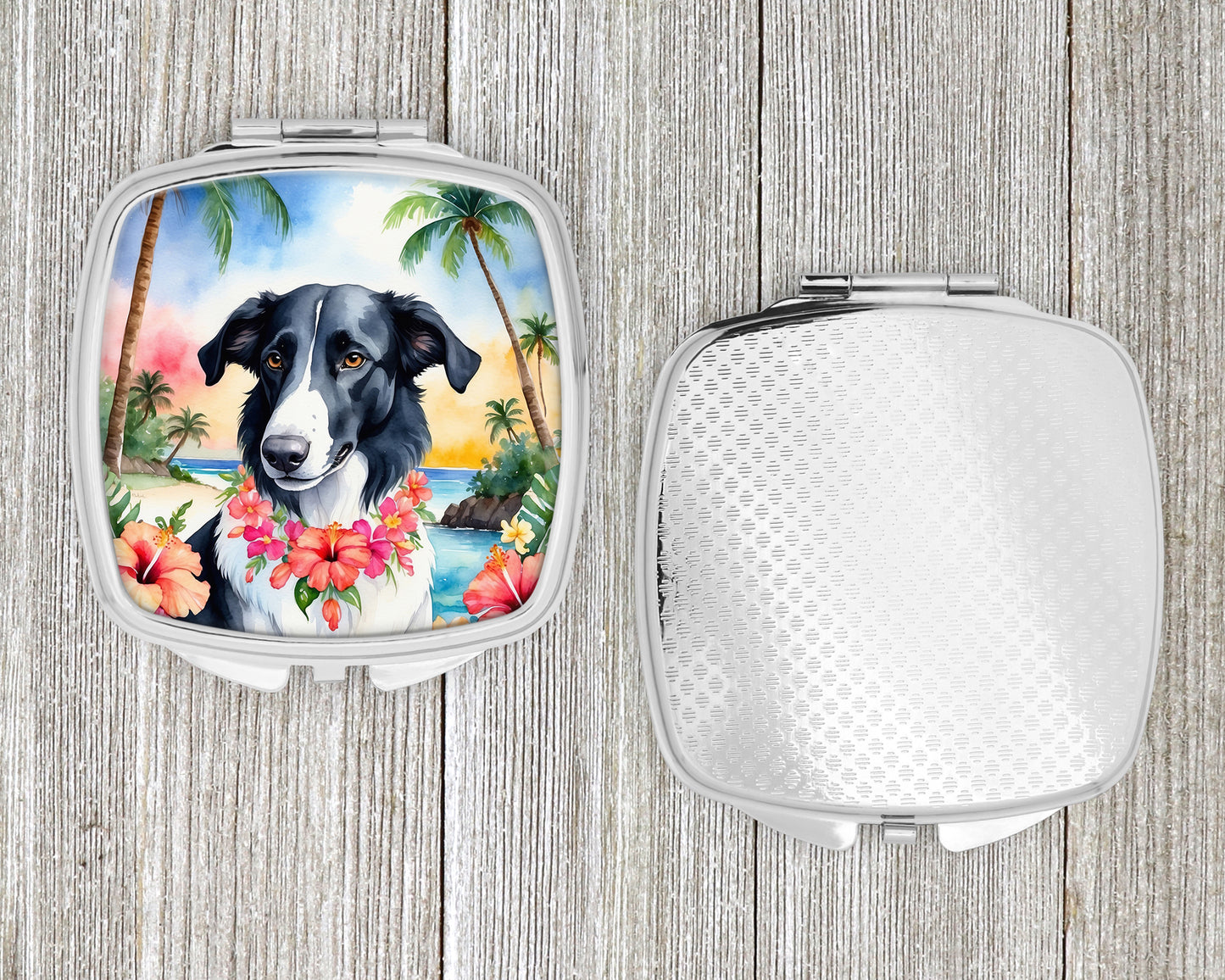 Borzoi Luau Compact Mirror