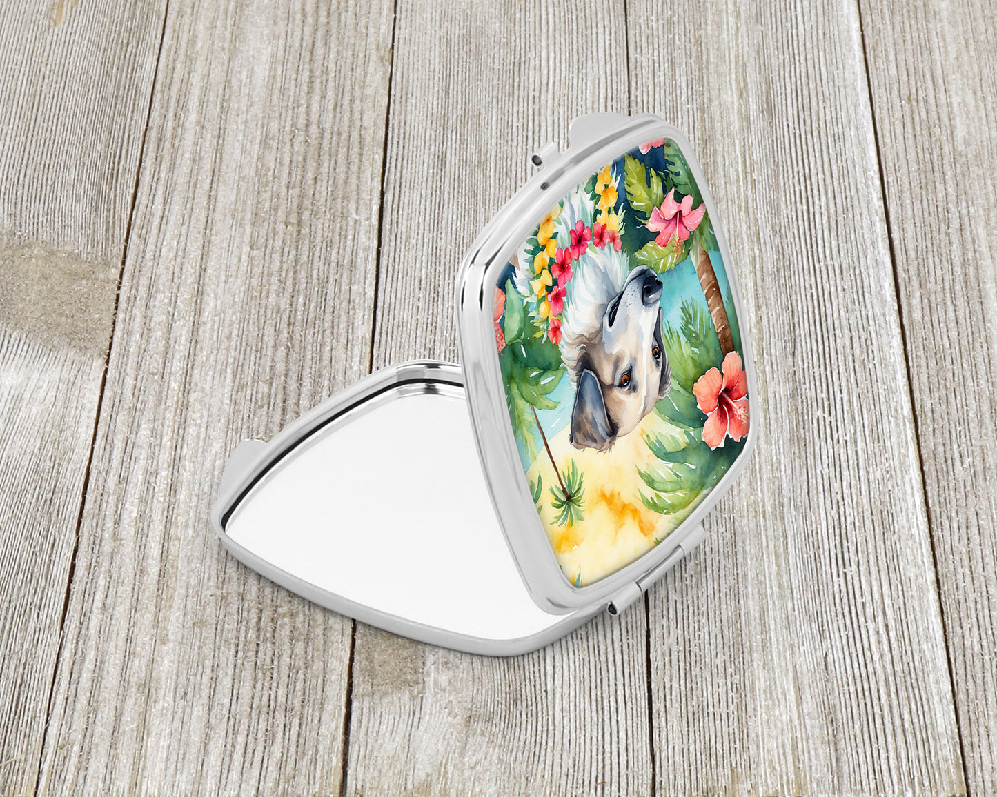 Borzoi Luau Compact Mirror