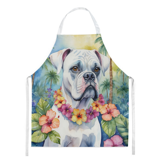 Buy this White Boxer Luau Apron