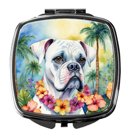 Buy this White Boxer Luau Compact Mirror