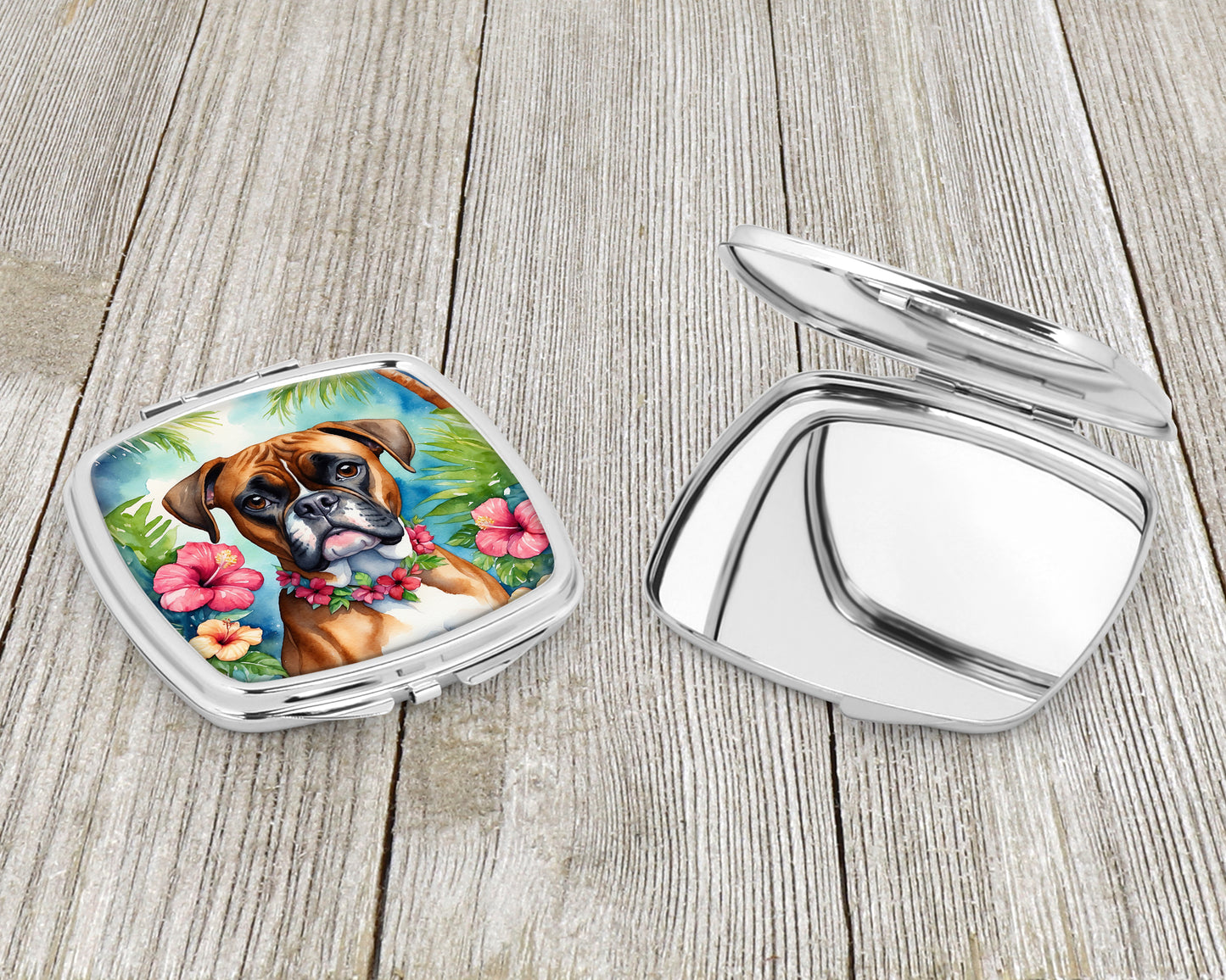 Boxer Luau Compact Mirror