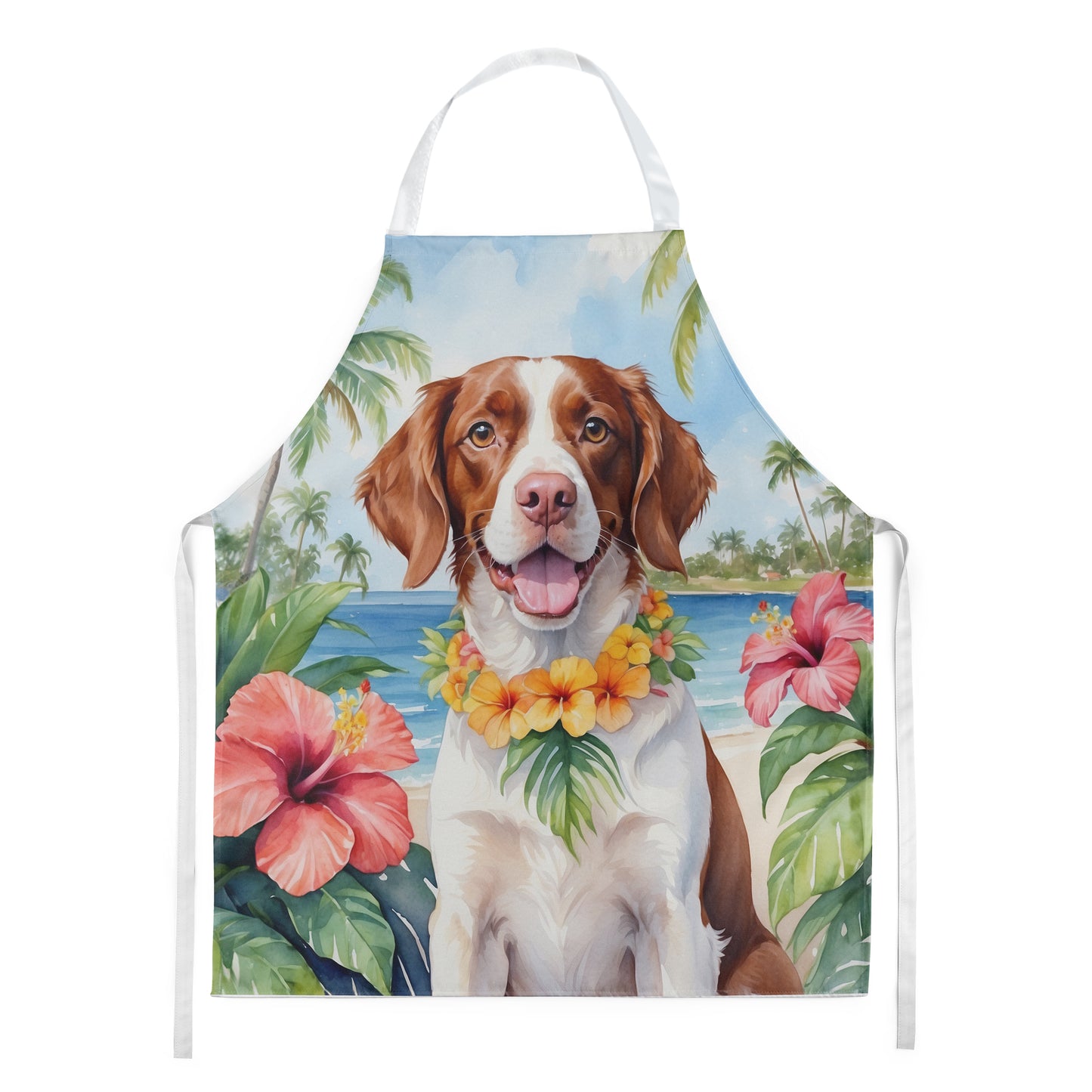 Buy this Brittany Spaniel Luau Apron