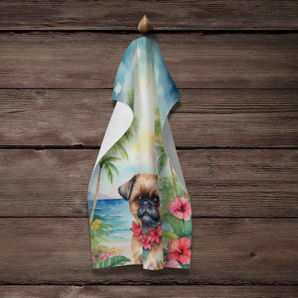 Brussels Griffon Luau Kitchen Towel