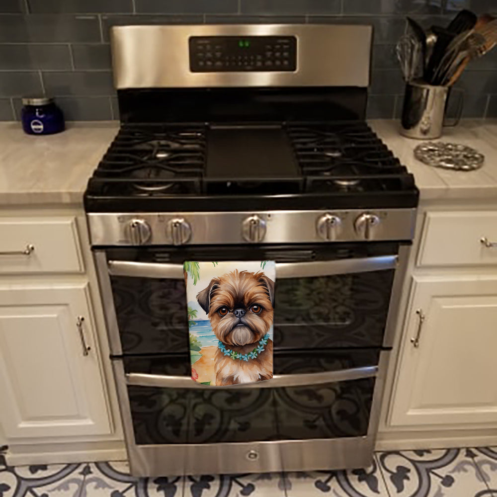 Brussels Griffon Luau Kitchen Towel