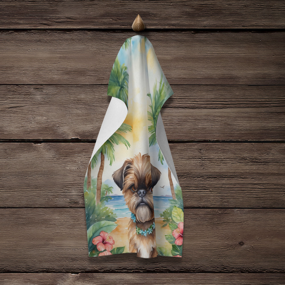 Brussels Griffon Luau Kitchen Towel