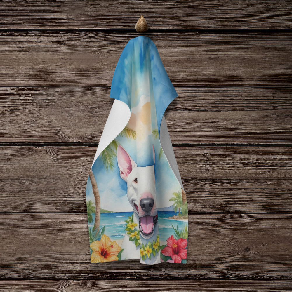 Bull Terrier Luau Kitchen Towel