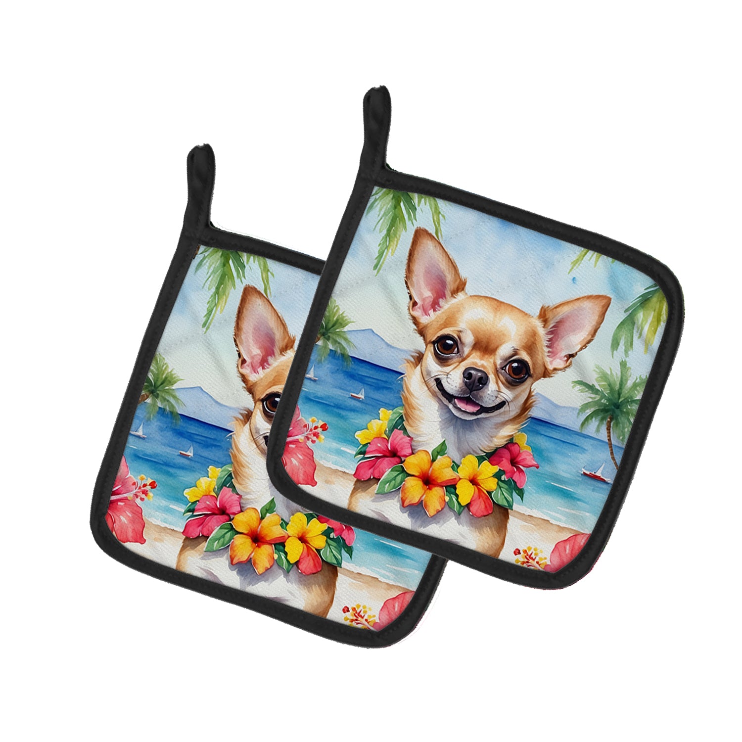 Buy this Chihuahua Luau Pair of Pot Holders