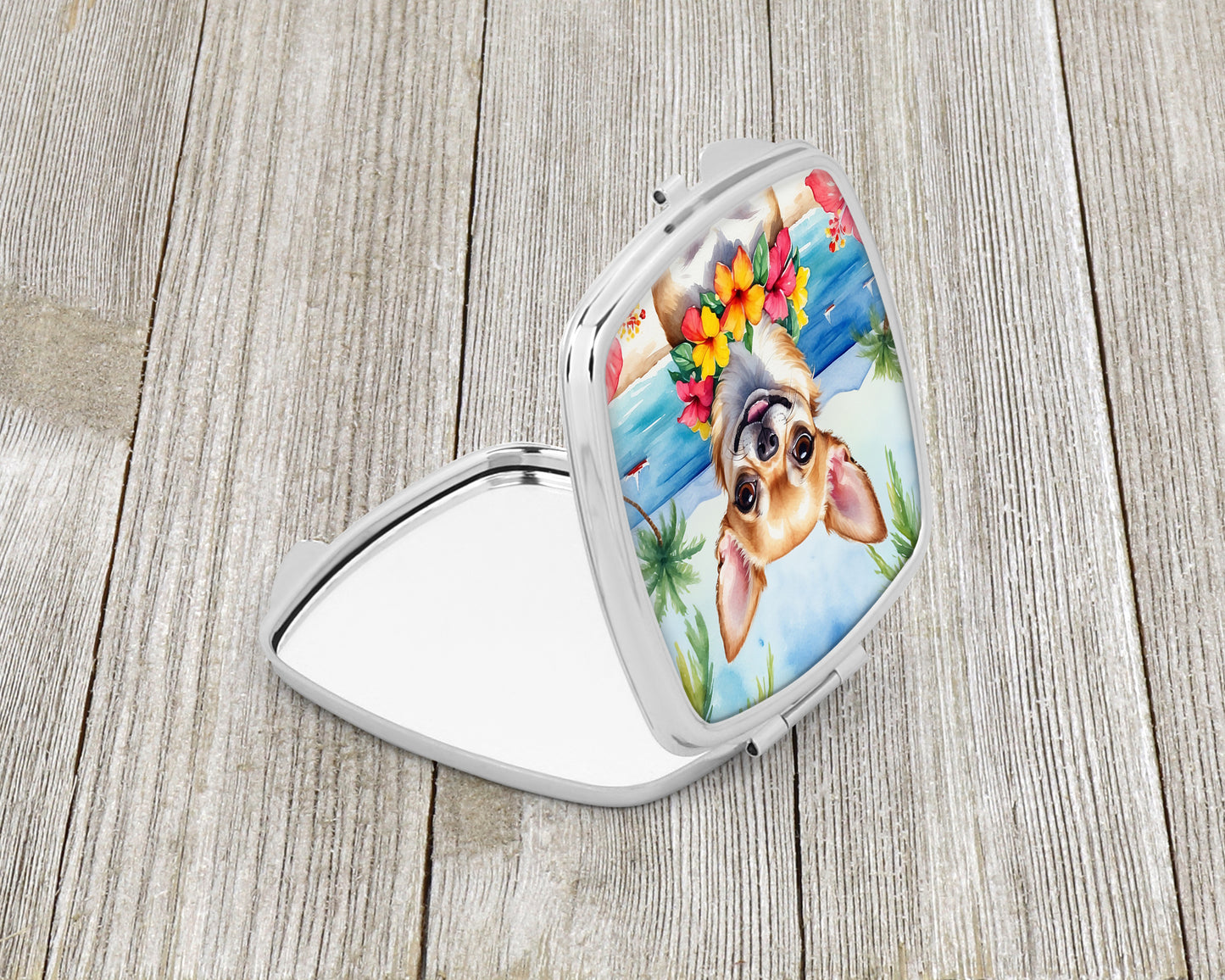 Chihuahua Luau Compact Mirror