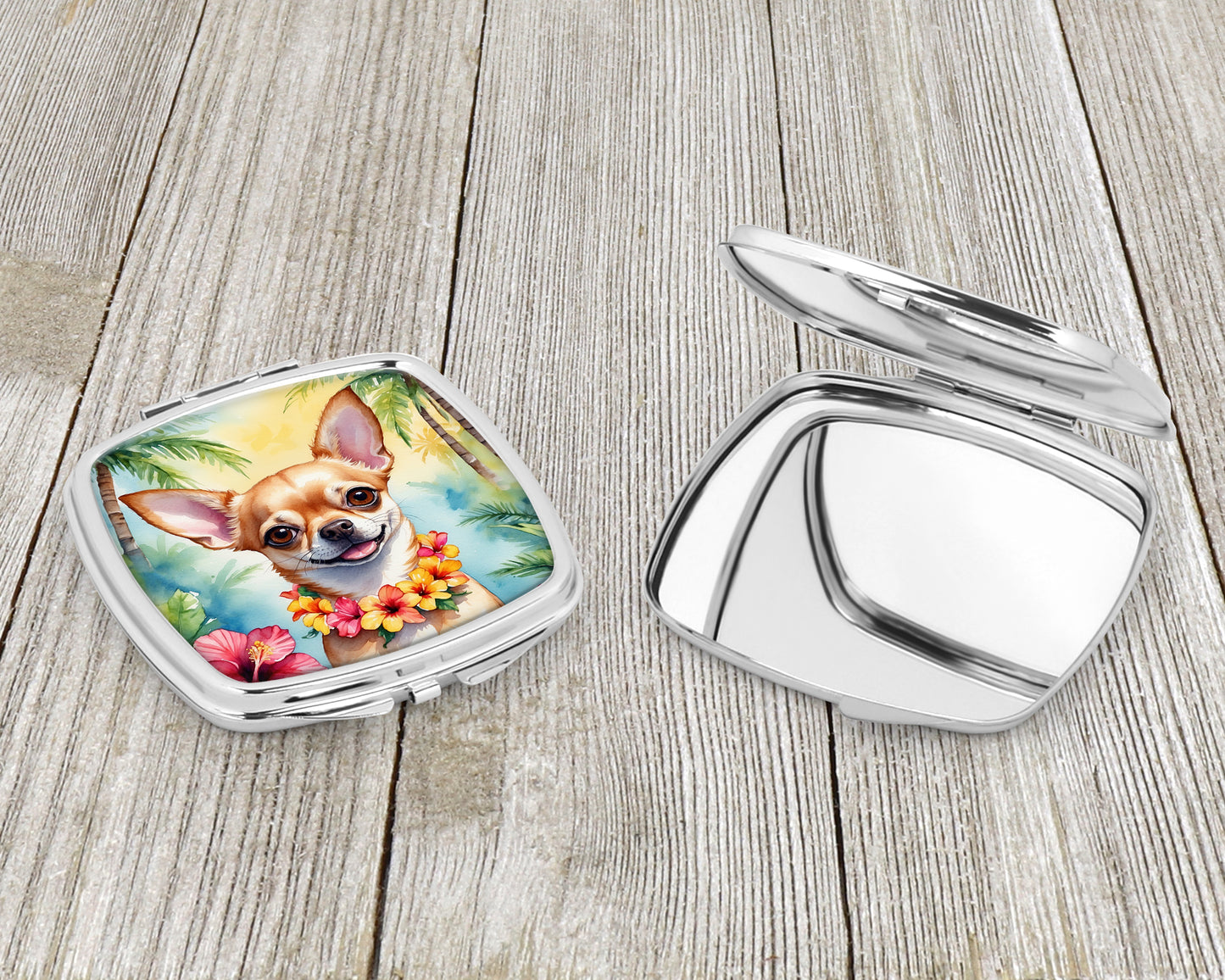 Chihuahua Luau Compact Mirror