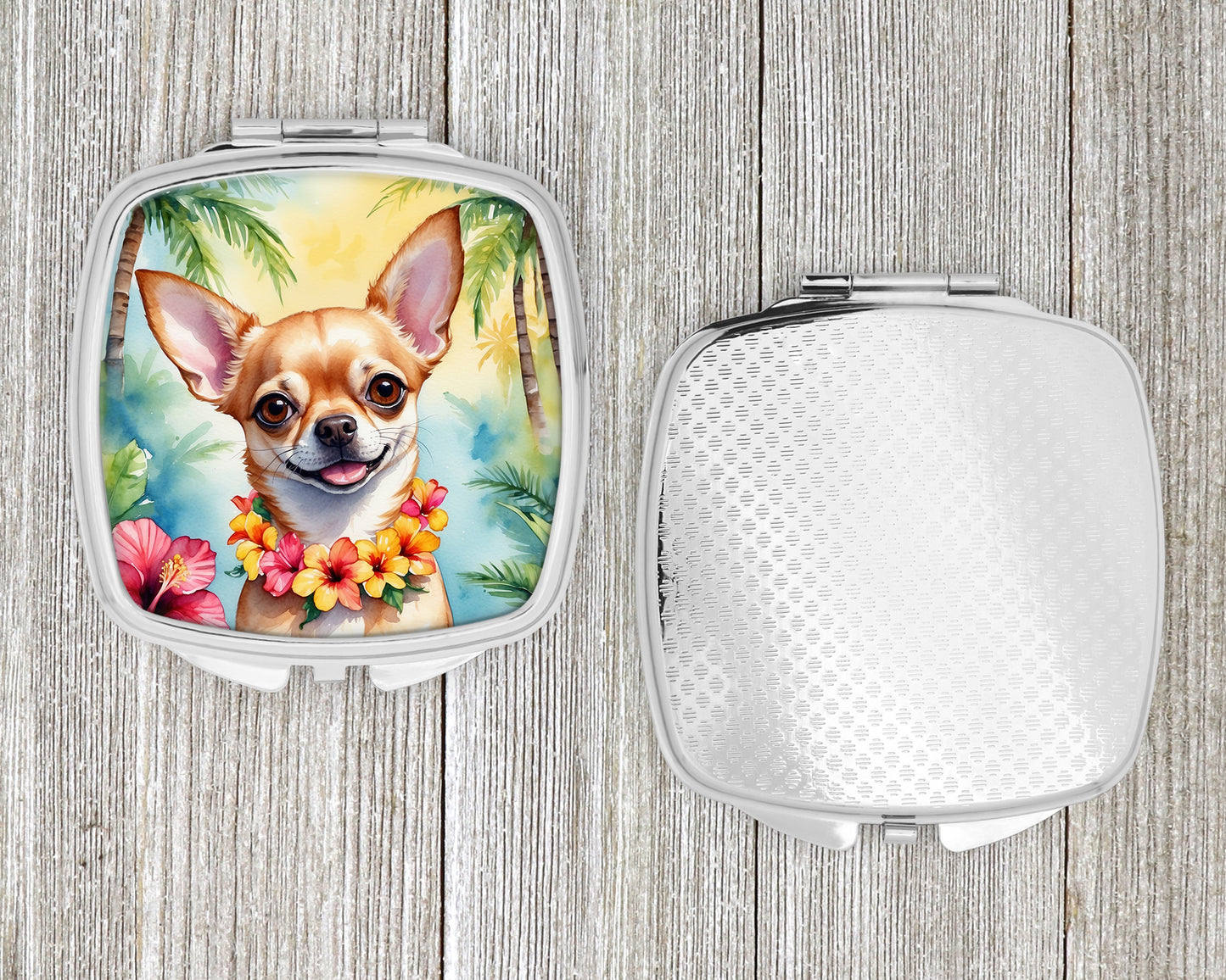 Chihuahua Luau Compact Mirror