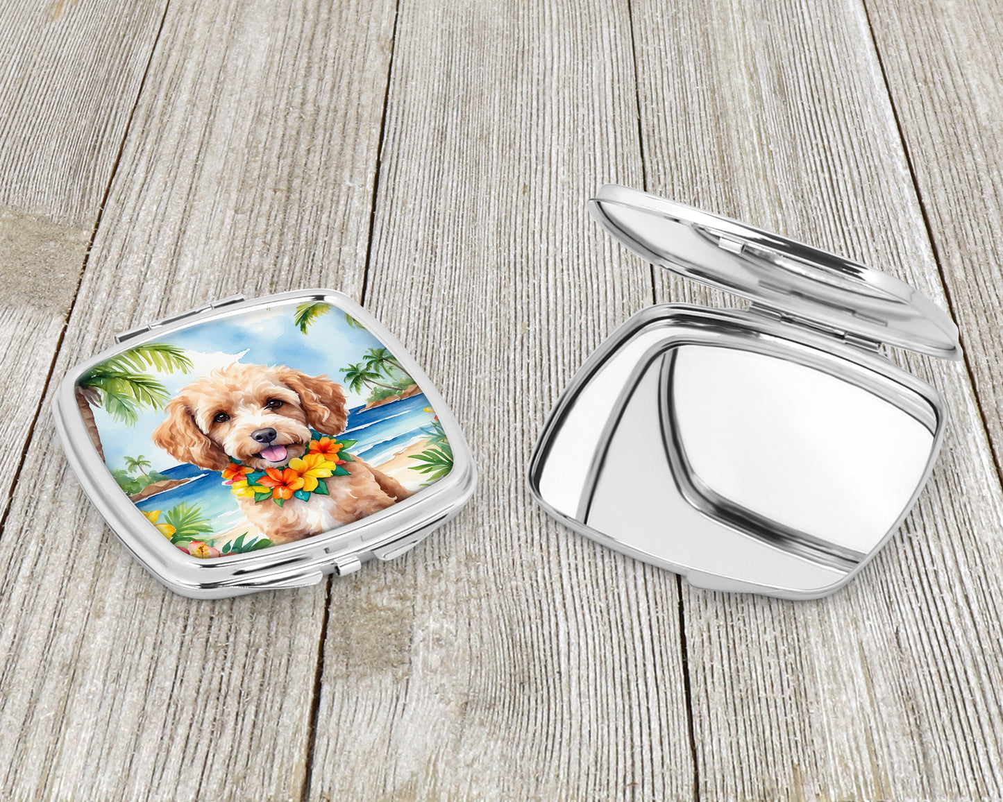 Cockapoo Luau Compact Mirror